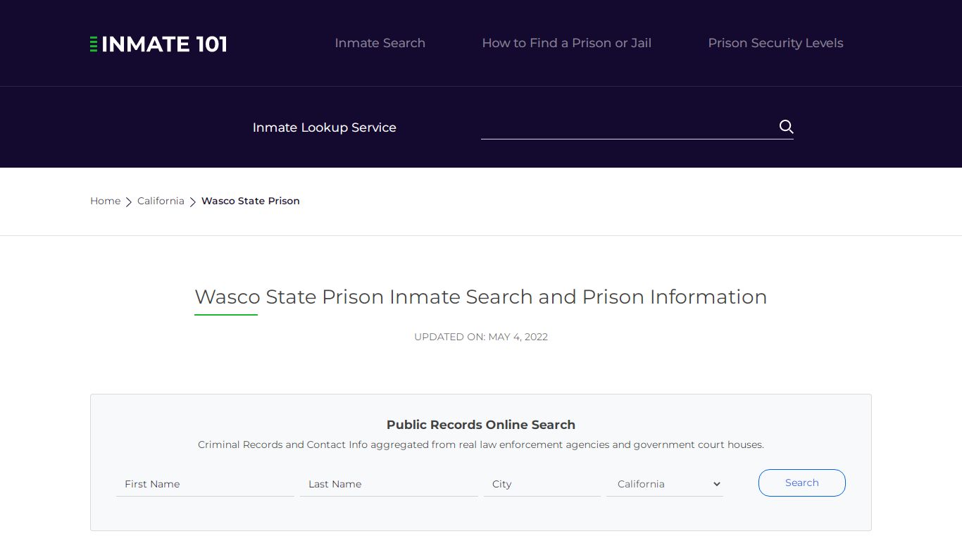 Wasco State Prison Inmate Search, Visitation, Phone no ...